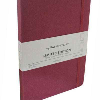 Mypaperclip Limited Edition 192 (176 Plain + 16 Perforated) Pages Notebook, A5 (148 X 210 Mm, 5.83 X 8.27 In.) Lep192A5-P Raspberry