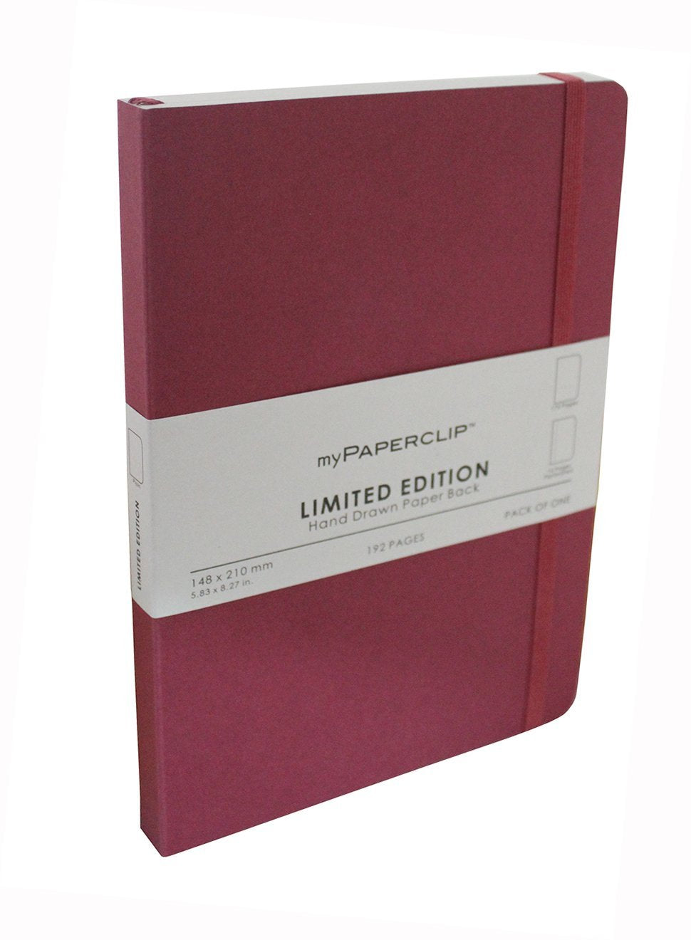 Mypaperclip Limited Edition 192 (176 Plain + 16 Perforated) Pages Notebook, A5 (148 X 210 Mm, 5.83 X 8.27 In.) Lep192A5-P Raspberry