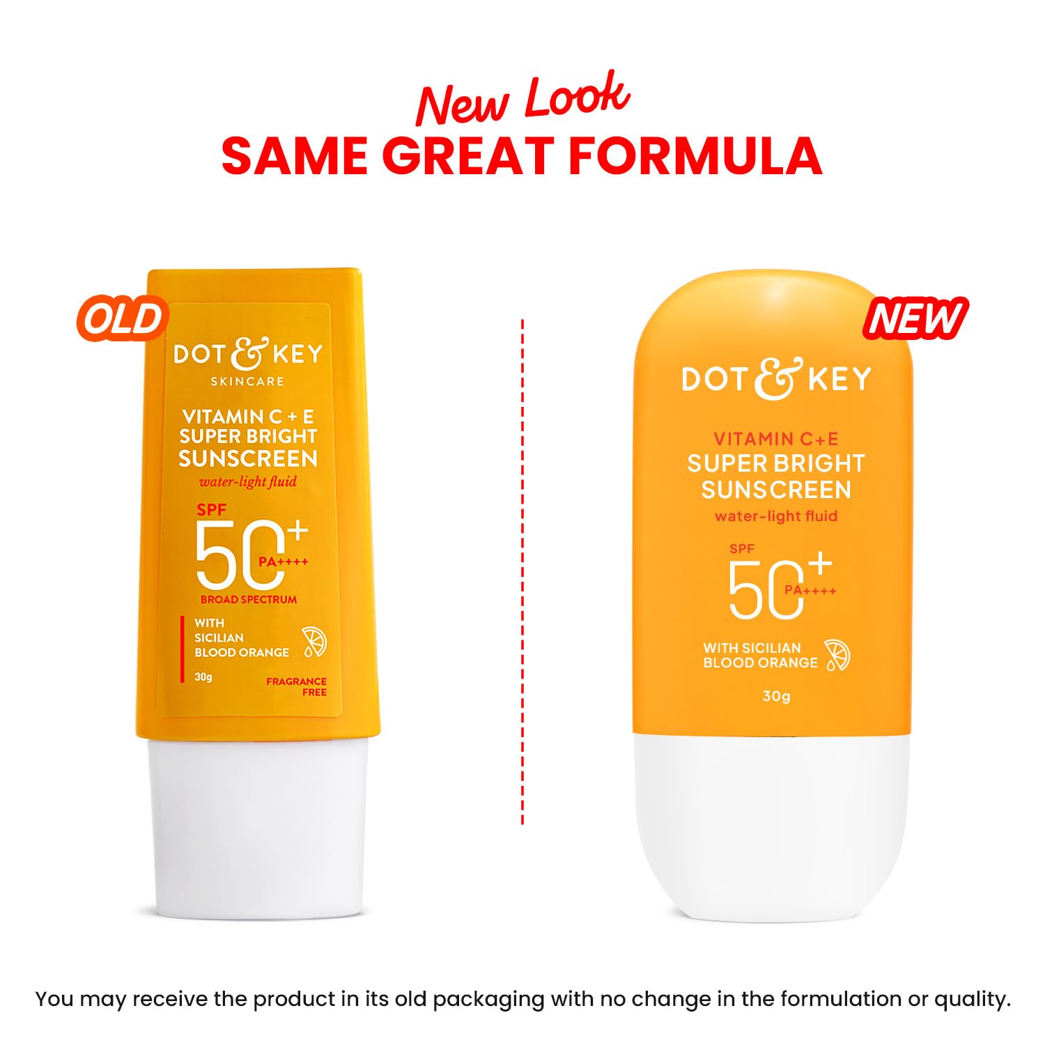 DOT & KEY Vitamin C + E Super Bright Sunscreen Spf 50 In-Vivo Tested | Water-Light,UVA/UVB & Blue Light Protection|For Even Toned & Glowing Skin|With Liquid Spf 50+++| No White Cast| For All Skin Types | 30G