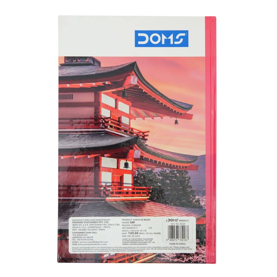 Doms Famous Mountains Series Hard Bound Notebook | Unruled, 160 Pages | 33 x 21 CM | Ideal for School, Home & Office | Pack Of 1 | Color & Design May Vary