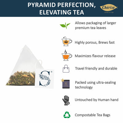 Cherise Specialiteas Christmas Treat Caramel Cinnamon Herbal Black Tea (2 g x 25 Pyramid Tea Bags)