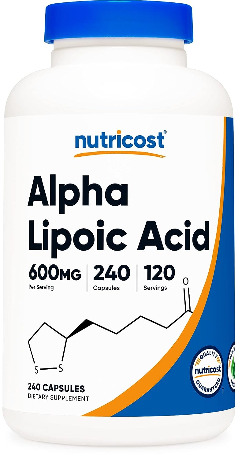 Nutricost Alpha Lipoic Acid 600 mg Per Serving,Pack Of 240 Capsules