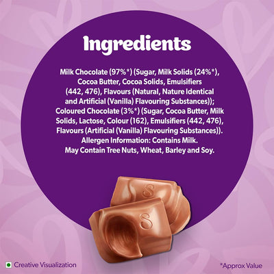 Cadbury Dairy Milk Silk Valentine's Heart Blush Chocolate Bar Gift Pack, 250 g