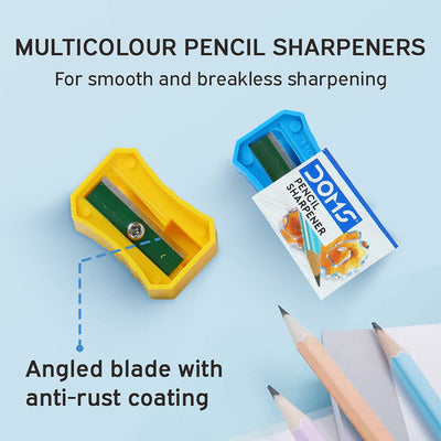 Doms Non-Toxic Pencil Sharpeners Jar Pack Set