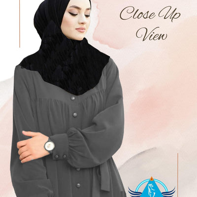 BURAQUE DESIGNER Abaya Burqa Dress's for Women Stitched Burkha | Casual Wear Abaya Burqa | (B03-Grey-Burkha)