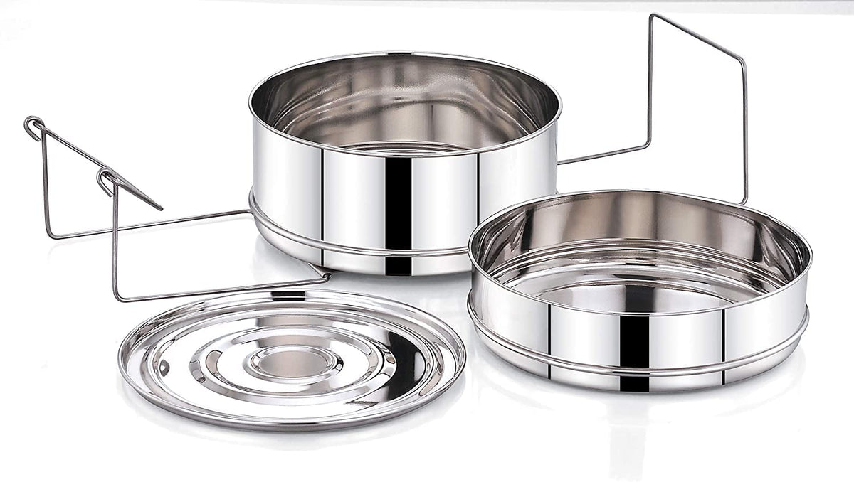 Expresso Stainless Steel Cooker Separator Set for Prestige Outer Lid Cooker (5 Ltrs)