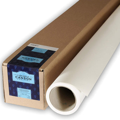 Canson Héritage Cotton 300 GSM Rough 1.52 x 4.575 M Paper Roll(White, 1 Roll)