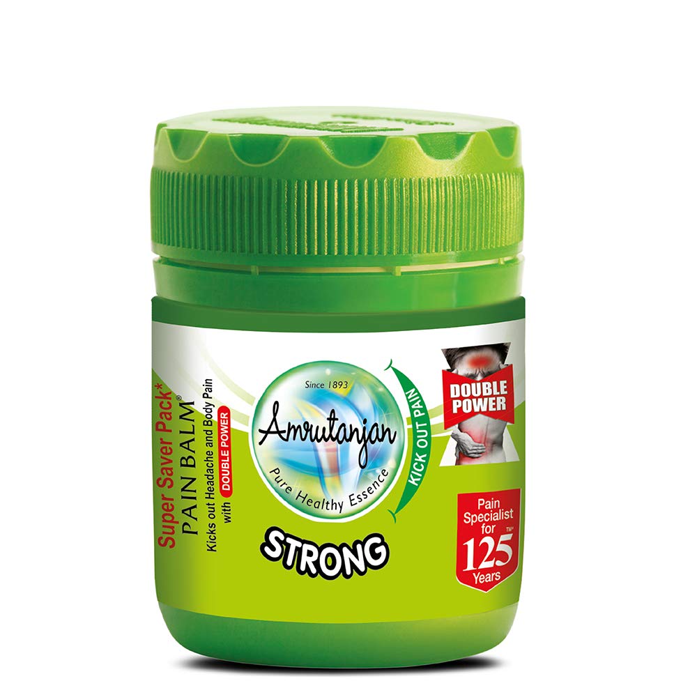 8x Amrutanjan Strong Balm Double Power - 50 ml each - Pack of 8
