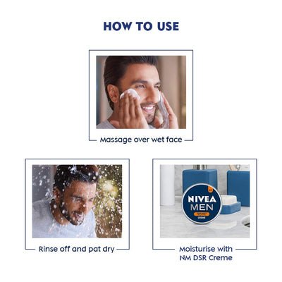 Nivea Men Face Wash for Oily Skin, Charcoal for Oil Control