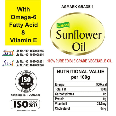 SHALIMARS Sunflower Oil 1 Ltr Pouch Pack of 2