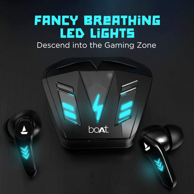 boAt Airdopes 190 TWS Earbuds with Beast™ Mode(50ms) for Gaming, 40H Playtime, Breathing LEDs, Quad Mics ENx™ Tech, ASAP™ Charge & BTv5.3(Black Sabre)
