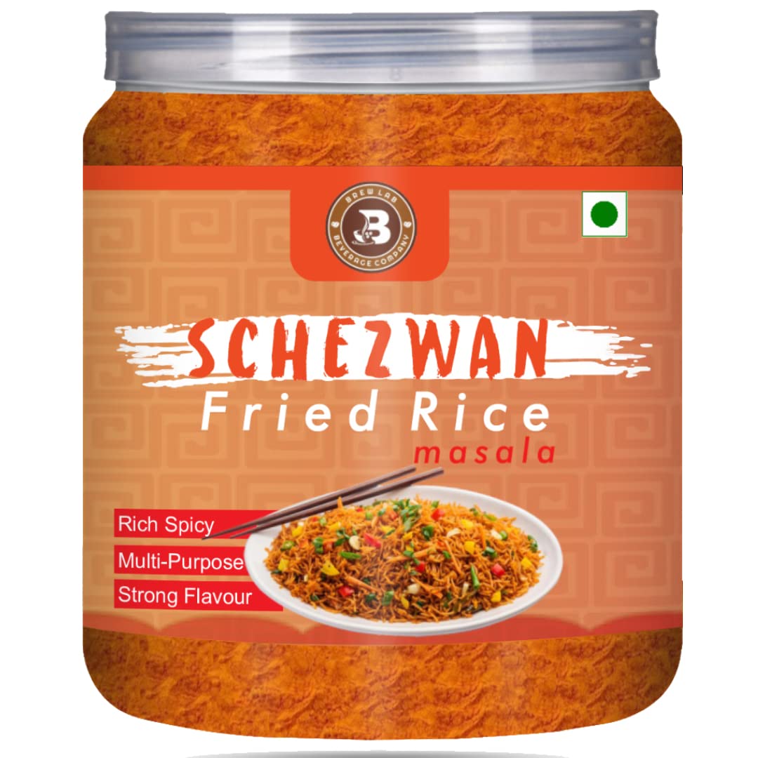 Brew Lab Schezwan Fried Rice Masala | Ready to Use | No MSG | Authentic Taste (500GM)