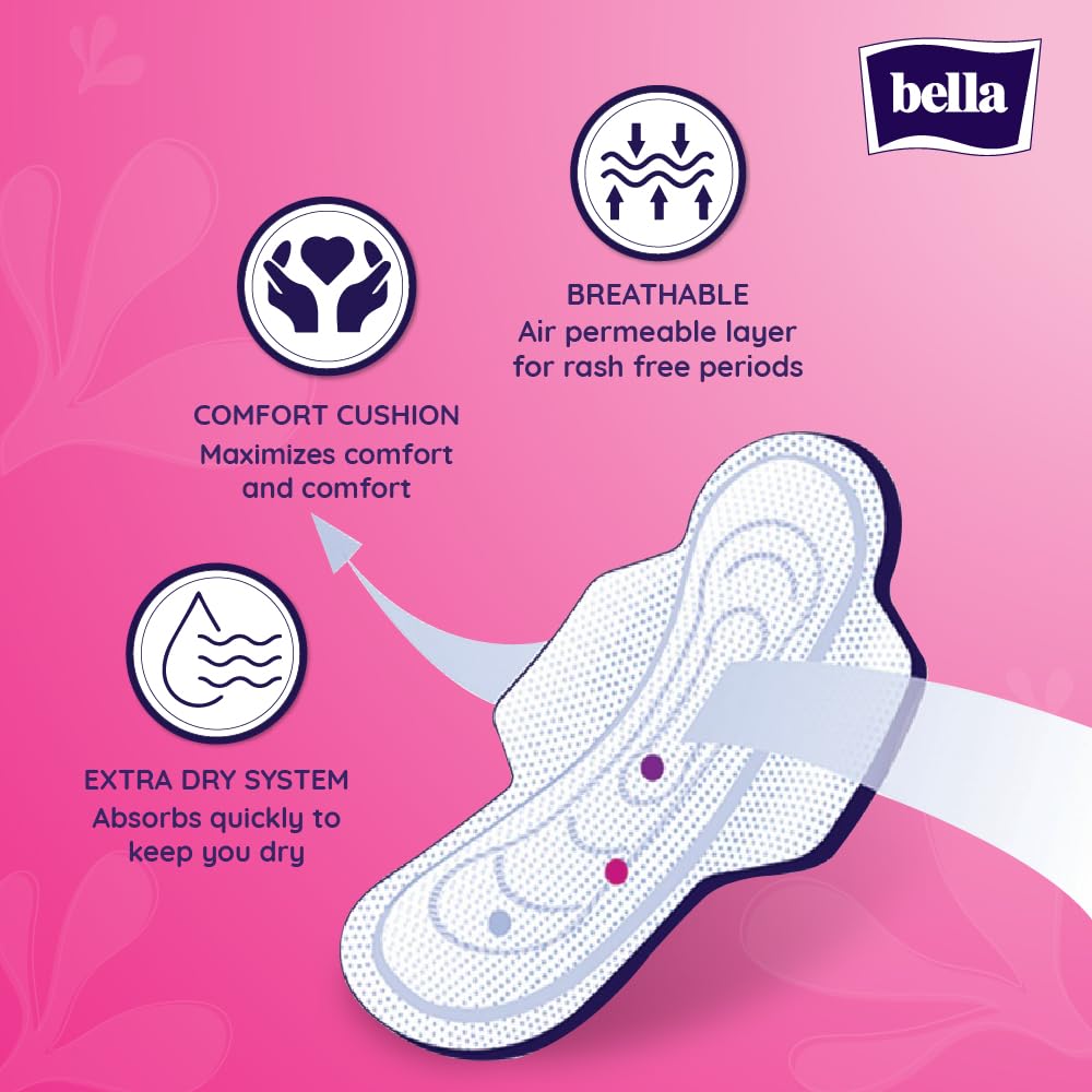 Bella Maxi Drai Wings Classic Sanitary Napkins - 15 Pieces (Pack of 2)