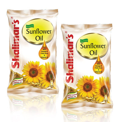 SHALIMARS Sunflower Oil 1 Ltr Pouch Pack of 2