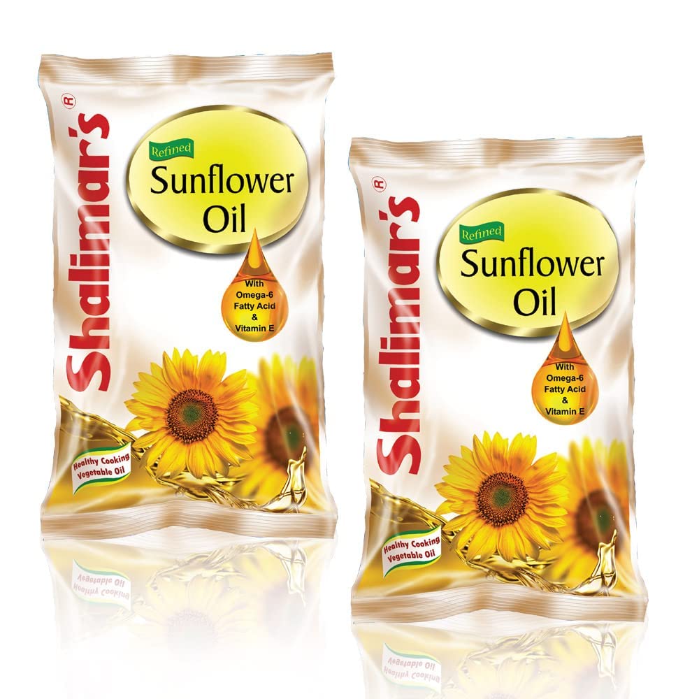SHALIMARS Sunflower Oil 1 Ltr Pouch Pack of 2