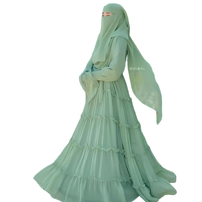 5 Chun Pista Green Burqa For women & Girls