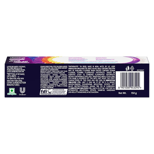 CLOSEUP COMPLETE FRESH PROTECTION TOOTHPASTE| FROM INDIA'S NO.1 GEL TOOTHPASTE| WITH MULTI-VITAMIN FORMULA, 150 G