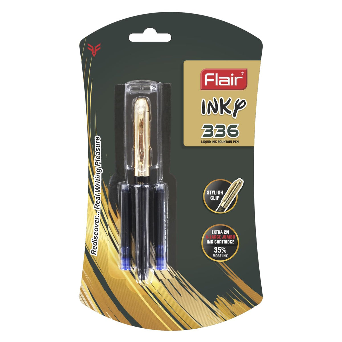 Flair Inky Series 336 Liquid Ink Fountain Pen - Blue Ink