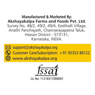 Akshayakalpa Organic Cow Ghee – 490 ml - Pure organic ghee, traditionally-churned, chemical-free, granular ghee, nutritious by nature