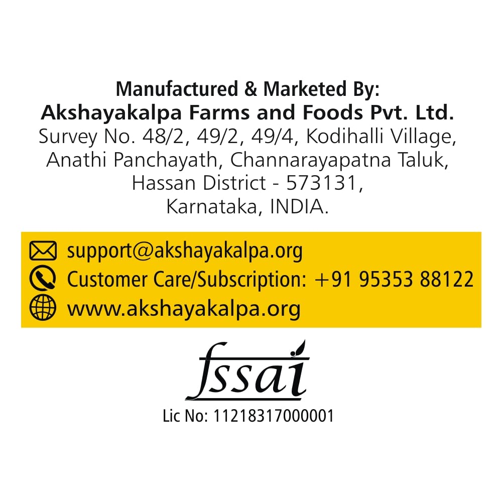 Akshayakalpa Organic Cow Ghee – 490 ml - Pure organic ghee, traditionally-churned, chemical-free, granular ghee, nutritious by nature
