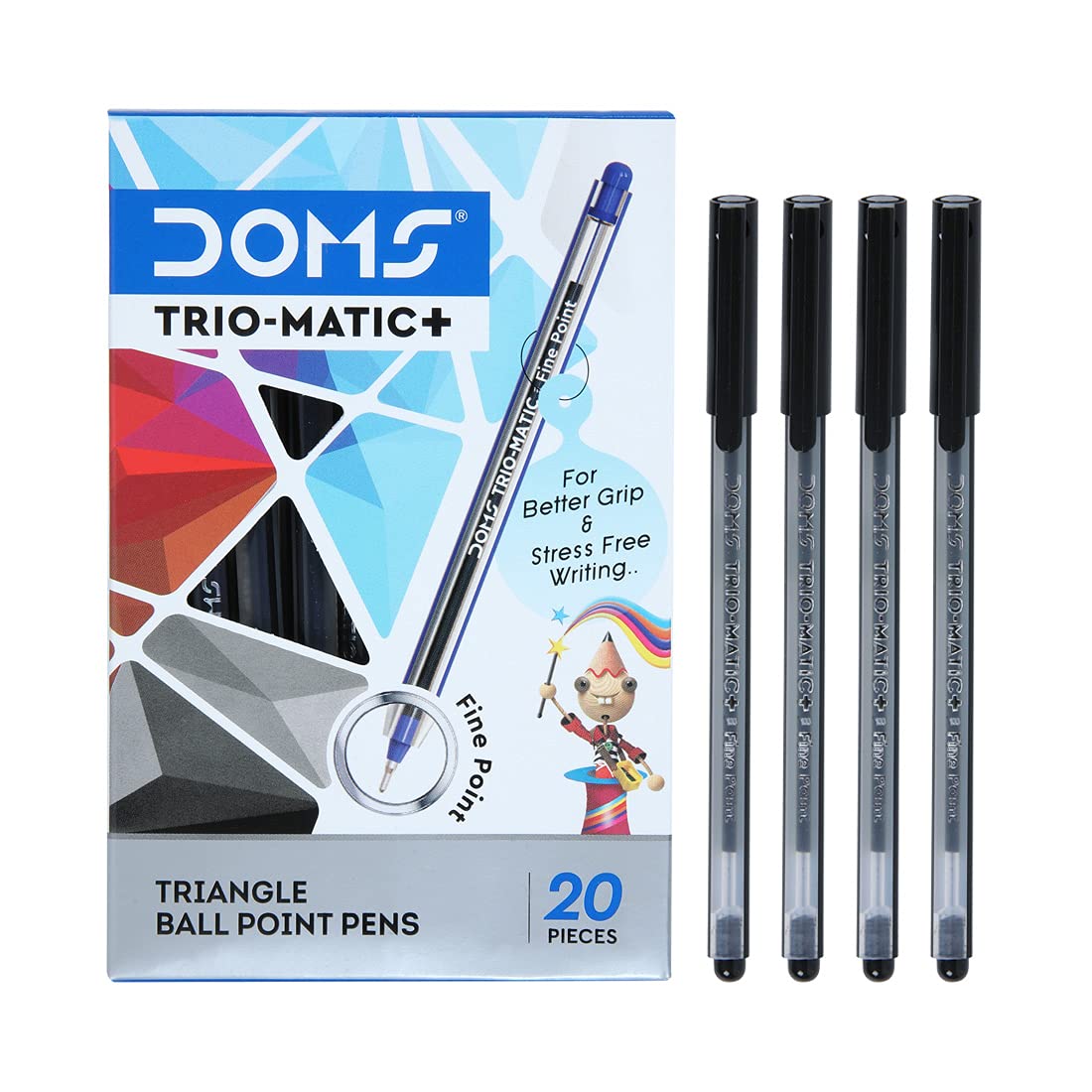 Doms Trio-Matic + Ball Point Pens - Black