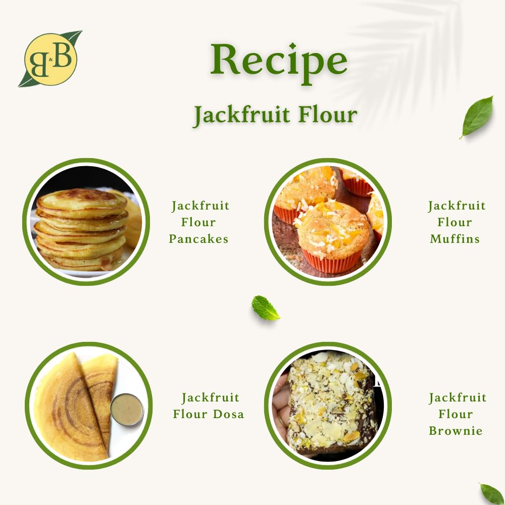 B&B Organics Jackfruit Flour (500g)/ Certified Organic/Gluten Free Flour/Additives Free