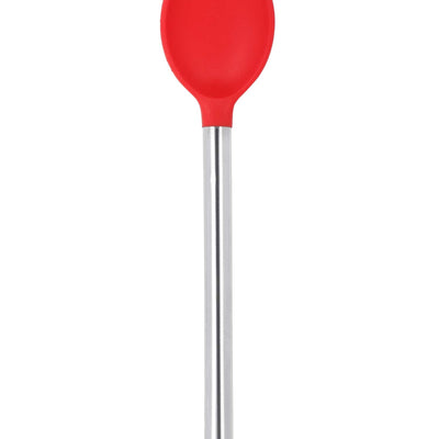 Clazkit Silicone Serving Spoon with Heat Resistant Silicone Covering Head and Stay-Cool Stainless Steel Handle,YH857