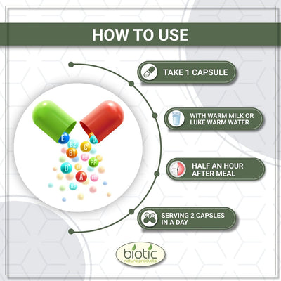 Biotic Brahmi Capsules - Bacopa Monnieri Extract 500mg - 60 Veg Capsules