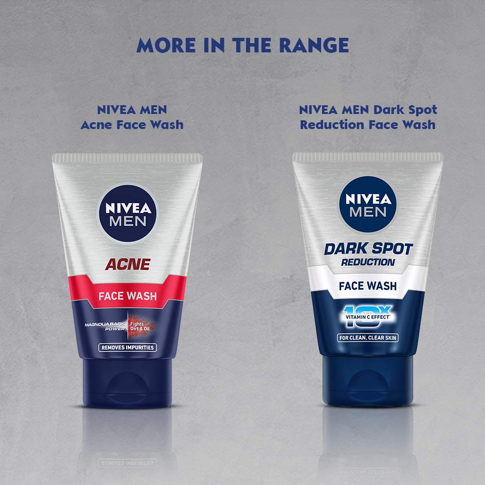 Nivea Men Face Wash for Oily Skin, Charcoal for Oil Control