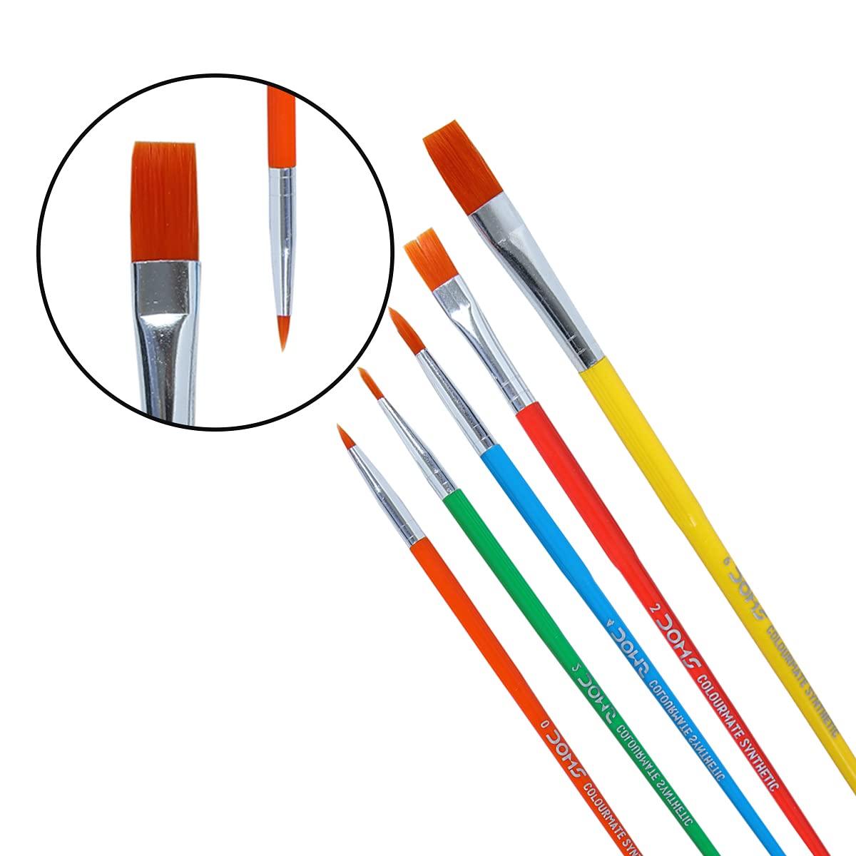 Doms Colourmate Synthetic Paint Brush Set