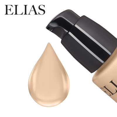 ELIAS Liquid Foundation - 30 ml Water Resistant Lasts Up to 10 Hrs Super Matte Meduim Deep,Warm Undertone Full Coverage Long Wear Illuminating (Warm)