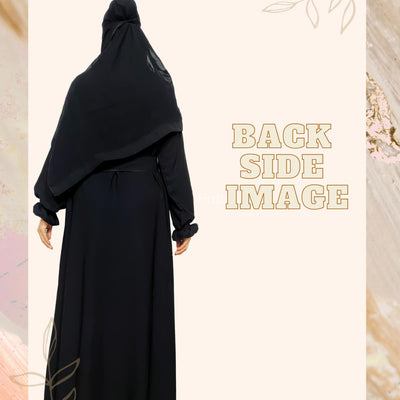 BURAQUE DESIGNER Abaya for Girls and Women Stylish Design Stitched Burqa Dress (B01-Black-Burkha)
