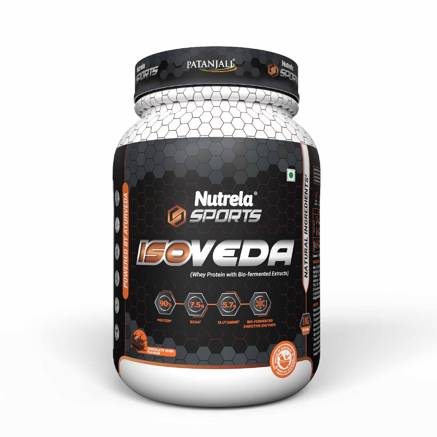 Patanjali Nutrela Sports ISOVEDA Whey Protien Isolate Powder - 1 KG
