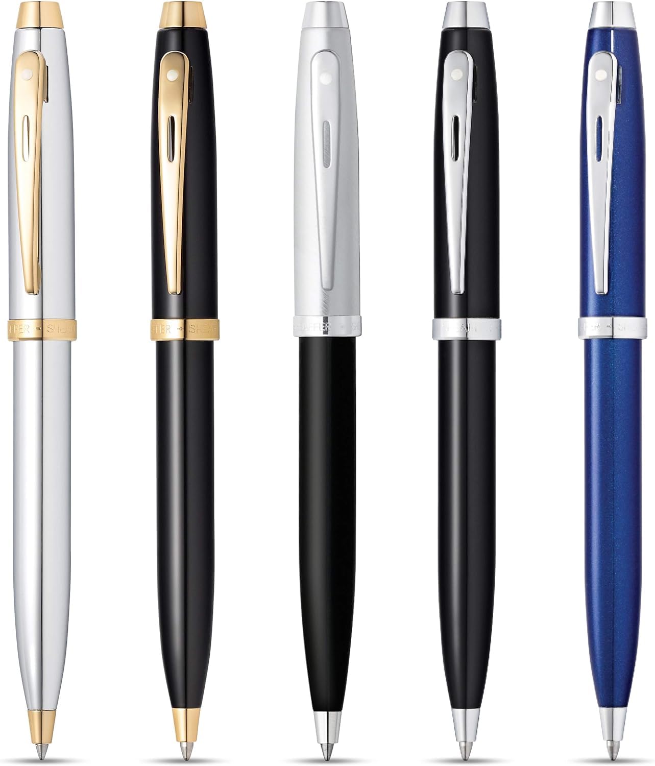 Sheaffer Gift 100 9338 Glossy Black Ballpoint Pen with Chrome Trim | Signature Ball Pen