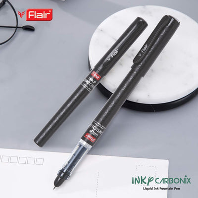FLAIR Inky Carbonix Liquid Ink Fountain Pen - Blue Ink