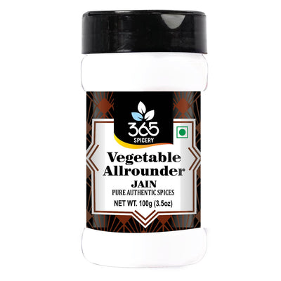 365 SPICERY JAIN Vegetable Allrounder | No Onion No Garlic, Authentic Indian Spice Blend for Vegetarian Dishes | Made with Premium Indian Spices | No Preservatives, No Added Color, No MSG - 100 gm