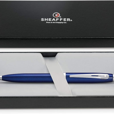 Sheaffer Gift 100 Glossy Blue Ballpoint Pen with Chrome Trim | Signature Ball Pen