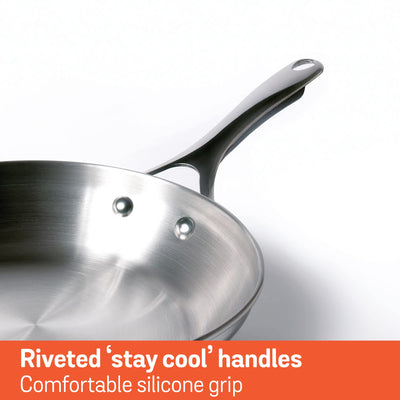 Meyer Select Stainless Steel Open Frypan 26cm (Induction & Gas Compatible)
