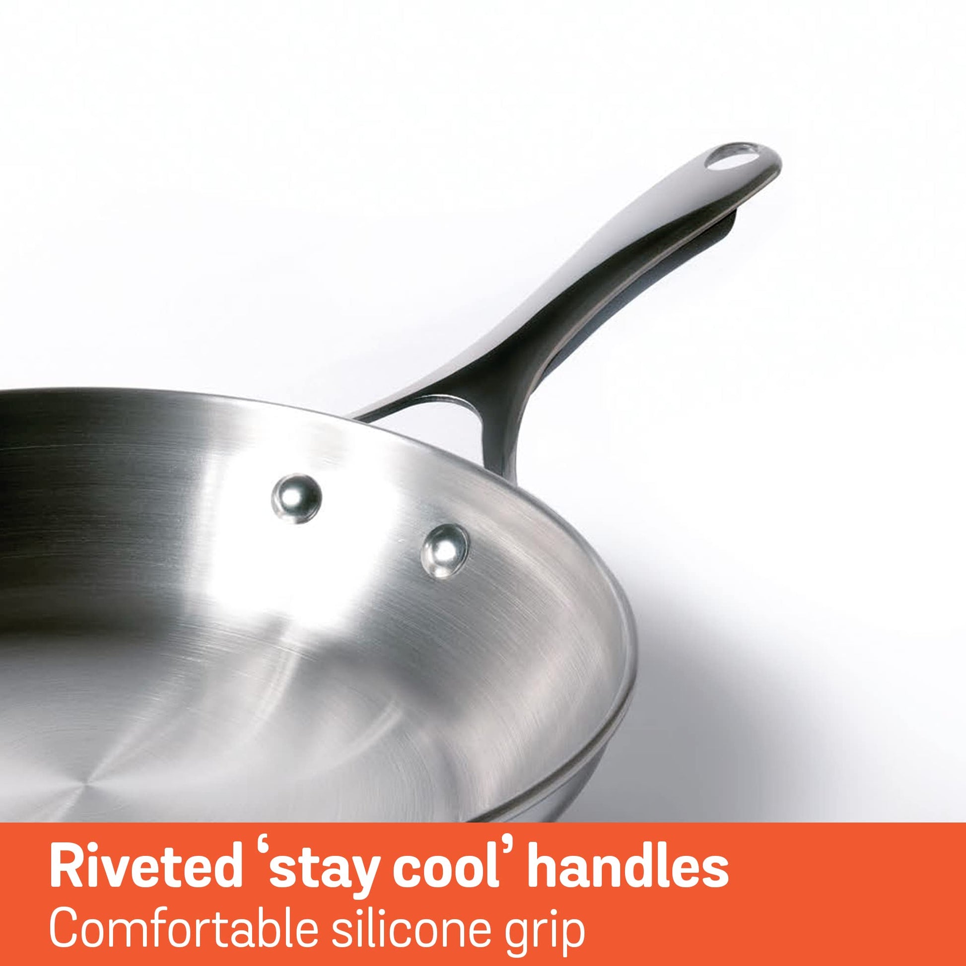 Meyer Select Stainless Steel Open Frypan 26cm (Induction & Gas Compatible)