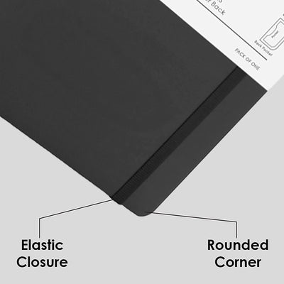 Mypaperclip Executive Series Notebook, A5 (148 X 210Mm, 5.83 X 8.27 In.) Checks, Esx192A5-C Black