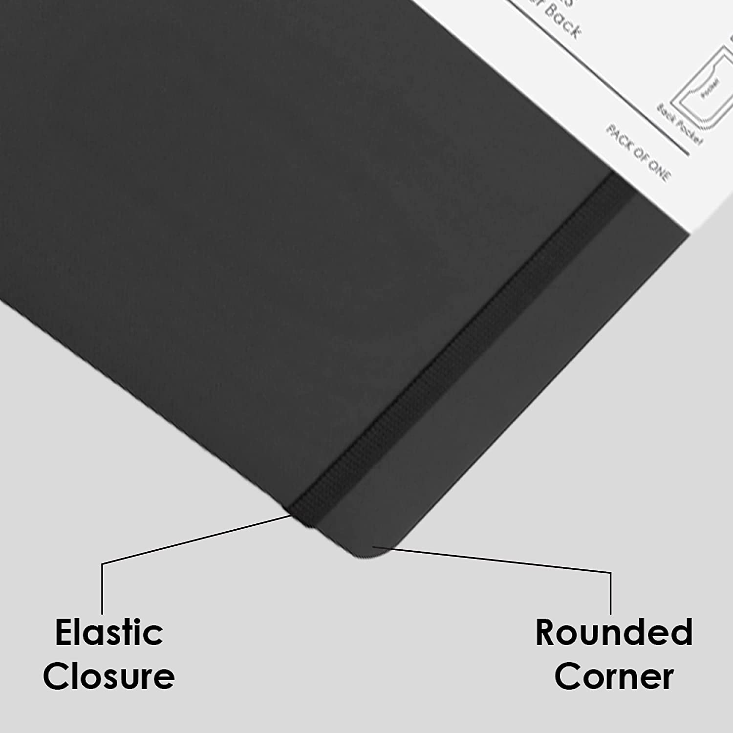 Mypaperclip Executive Series Notebook, A5 (148 X 210Mm, 5.83 X 8.27 In.) Checks, Esx192A5-C Black
