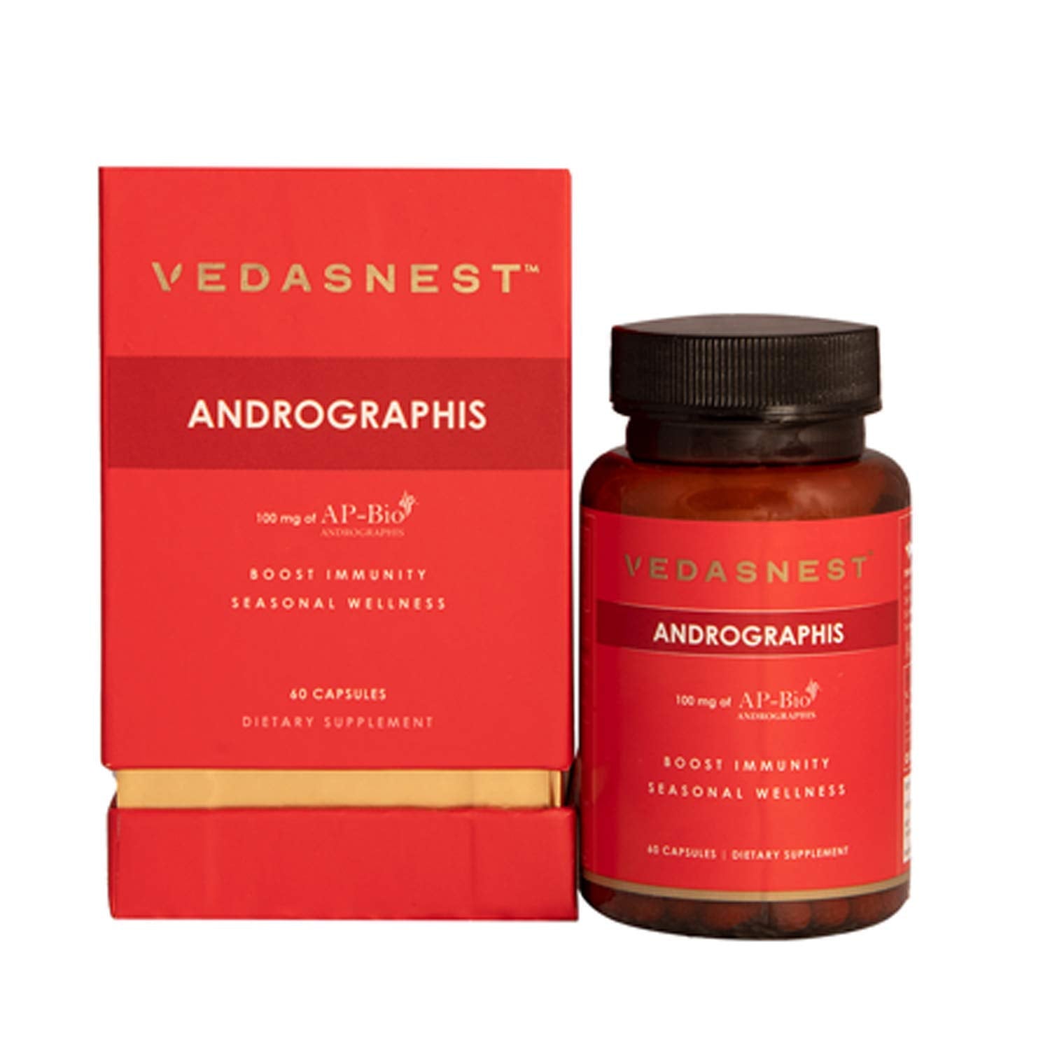 VEDASNEST Andrographis Tablets 500 mg -60 Tablets Natural Ayurvedic Vegetarian Medicine