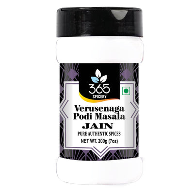 365 SPICERY JAIN Verusenaga Podi Masala | Authentic Jain Verusenaga Podi | Made with Premium Indian Spices | No Onion, No Garlic | Spicy, Tangy, and Flavorful | Perfect for Vegetarian and Jain Dishes - 200 gm