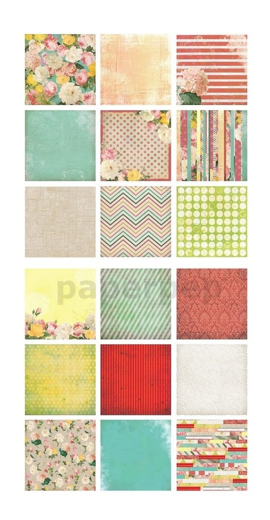 Eno Greeting Pattern Paper Book 7" X 7" Flowers