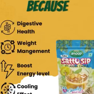 Anoop Sattu Sip (500gms*4) Pack of 4 (2kg) (Salted With Jeera Tadka)