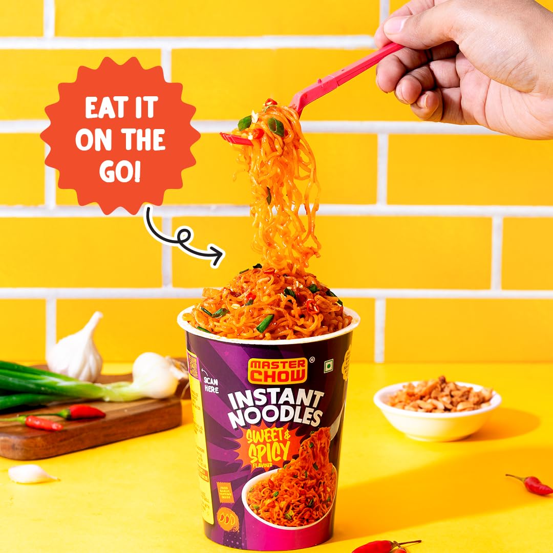 25x Masterchow Sweet & Spicy Instant Cup Noodles - 100g - Pack of 25