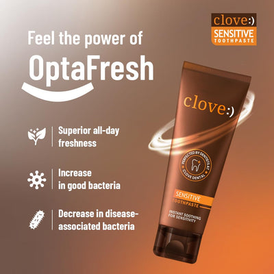 Clove Sensitive Toothpaste | reduce Senstivity | Dual Action toothpaste For Sensitivty & Bad Breath | Strengthens Enamel | Triclosan Free | Paraben Free | Peroxide free | Mint, Pack of 1 (100g)