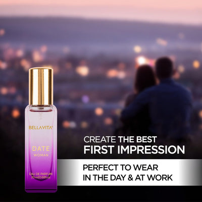 Bella Vita Luxury Women Skai Aquatic & Date Liquid Perfume Combo With Bergamot, Pink Pepper|Long Lasting Edc, Edp Fragrance Fresh, Floral Scent Pack Of 2, 20 Ml Each