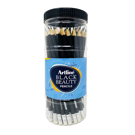 Artline Black Beauty Ultra Dark & Smooth Writing Pencil Jar Pack