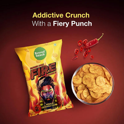 Beyond Snack Kerala Banana Chips limited edition Puspha2 - Fire flavour 300gms (100G * 3Packs)